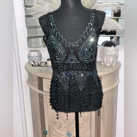 Black Embroidery Lace Top XS-S - Picture 5 of 14